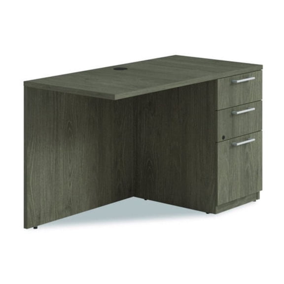 Alera SVRRP4824WA Seville Desk Return With Pedestal, Right, 48" X 24" X 29", Walnut