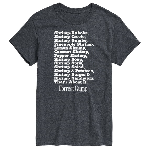 Forrest Gump - Bubbas Shrimp List - Men's Short Sleeve Graphic T-Shirt