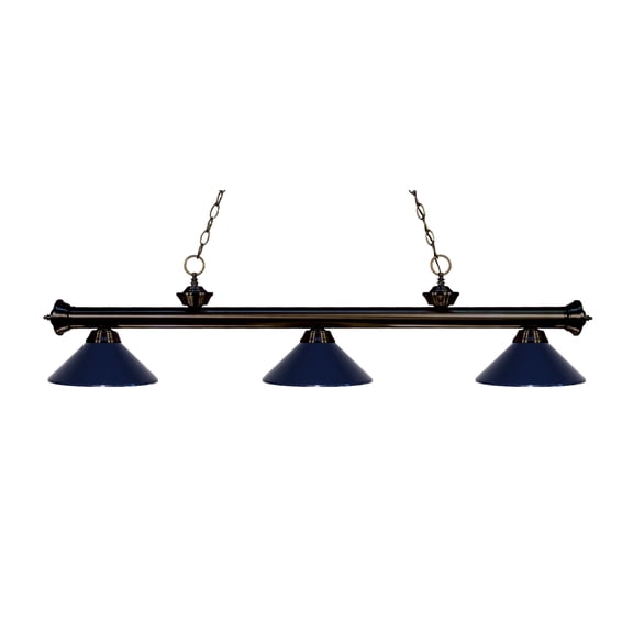 Z-Lite Riviera 3 Light Billiard Light in Bronze