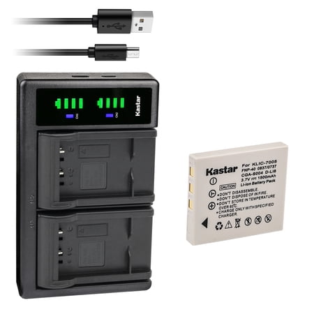Kastar 1-Pack Battery and LTD2 USB Charger Replacement for Benq DLI-102 Battery Benq DLI-102 Charger Benq DC X600 X600 Ricoh Caplio 10G Digital Camera