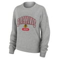 thumbnail image 2 of Women's WEAR by Erin Andrews Heather Gray Chicago Blackhawks Knit Long Sleeve Tri-Blend T-Shirt & Pants Sleep Set, 2 of 5