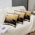 thumbnail image 4 of Black Bear Throw Pillow Covers,Rustic Brown Woodland Hunting Animal Cushion Cases,Countryside Wooden Board Cushion Covers,Bears Birds Pine Mountain Square Pillow Cases,22x22 inch set of 2, 4 of 6