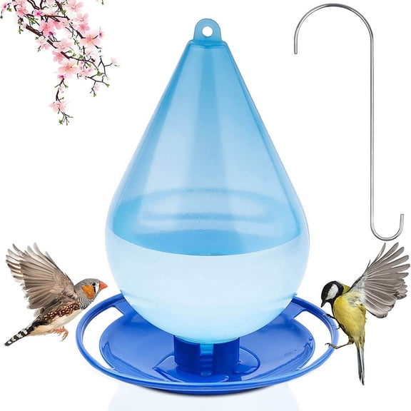 Droplet Bird Waterer Wild Bird Hanging Water Feeders, Automatic Feeding Tool with Hook for Outdoor Garden Decor and Backyard Bird Watching