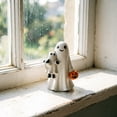 thumbnail image 6 of Halloween White Ghost Figurine,Cute Halloween Decorations Statue for Home Desk Living Room Bedroom Office and Holiday Party Desktop Ornament, 6 of 7