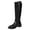 Black, variant on Xfvqtps Knee High Boots for Women Zipper Back Round Toe Block Low Heel Faux Leather Tall Boots