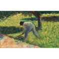thumbnail image 3 of Seurat, Georges 14x10 Black Modern Framed Museum Art Print Titled - Peasant with a Hoe, 3 of 5