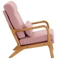 thumbnail image 6 of Hassch Accent Armchair with Back Cushion, Modern Arm Chair for Living Room, Pink, 6 of 10