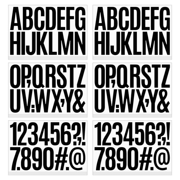 Large-Sized 3-Inch Letter And Number Stickers For Car And Wall Decoration