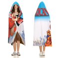 thumbnail image 3 of Un cuento americano Manta Capa con Capucha Anti-Bolitas, Manta de Lana Ártica Suave, Manta Portátil de Felpa Ligera y Lujosa, Poncho para Siesta en Casa y Oficina, 100*130cm, 3 of 6