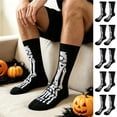 thumbnail image 2 of AWZXDE Halloween Crew Socks Skeleton Novelty Printed Socks for Adults for Halloween Cosplay Theme Party and Casual Home Lounging Activities, 2 of 7