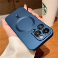 thumbnail image 1 of Luxury Matte For Magsafe Wireless Charging Case For iPhone 15 11 13 12 14 Pro Max Plus Magnetic Phone Cases Lens Protector Cover, 1 of 7
