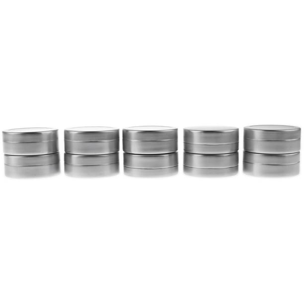 de 10 Piezas de 10 G, Tarro de Almacenamiento de Lata de Vacío, Envases para Cosméticos con Tapas de Rosca para Velas, Zulema Estuche de lata vacía