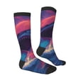 thumbnail image 4 of Lsque Hawaiian Island Beach Shark Printed Crew Socks Men's Women's LightWeight Thin Casual Calf Socks ,Knee High Socks,Cotton Socks, 4 of 9