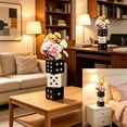 thumbnail image 4 of MMJ Dice Shaped Resin Vase Home Decor Stylish Tabletop Centerpiece Ornament Modern Bar Casino Accent 6.10x2.56in, 4 of 6