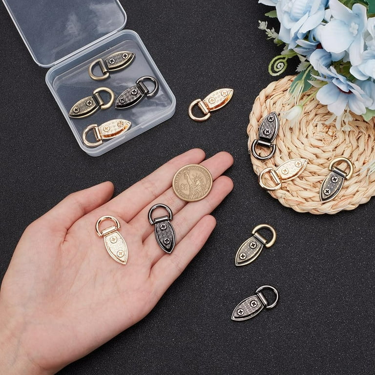 12Pcs Metal Bag Side Clip Buckle 3 Colors Purse Suspension Clasp
