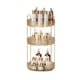 thumbnail image 1 of Organizador de maquillaje SiIMMM, giratorio 360°, 3 niveles, dorado, 1 of 7