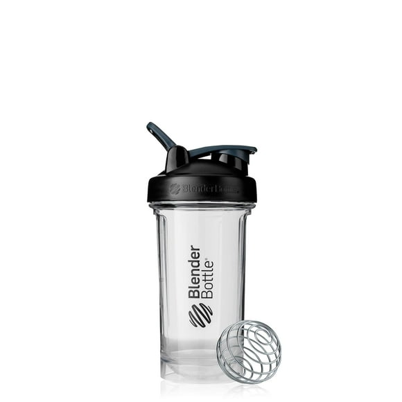 BlenderBottle Bouteille Shaker Pro Series Parfaite pour Shakes Protéinés et Pré-Entraînement 24 Onces Noir/transparent