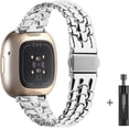 thumbnail image 2 of REQO Metal Bands Compatible with Fitbit Versa 4/Versa 3/Sense 2/Sense, Women Replacement Wristband, 2 of 8