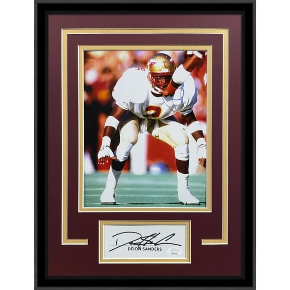 Deion Sanders Autographed FSU Florida State Seminoles "Signature Series" Frame - JSA