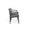 thumbnail image 4 of Lenox Steel Reception Waiting 3-Seat Sofa / Charcoal Steel / Gray / Gray, 4 of 5
