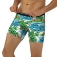 thumbnail image 3 of Salouo Hawaii Palms Pattern Men's Boxer Briefs, Soft & Breathable Underwear Elastic Waistband Briefs for Men,1-Pack, 3 of 7