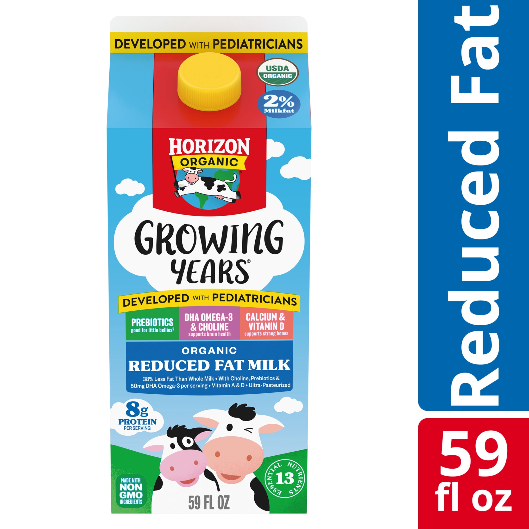 Horizon Organic Growing Years Organic 2% Milk for Kids, 59 fl oz Carton