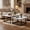 White, variant on Square Nesting Coffee Table Set of 2 - 23.6" & 19.7" Center Table with Raised Edge for Living Room, Bedroom, Office,Space-Saving