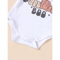thumbnail image 6 of LMLYSoH Infant Baby Halloween Jumpsuit Outfits PumpkinGhost Print Short Sleeve Romper + Shorts+ Bow Headband, 6 of 9