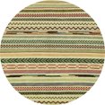 thumbnail image 1 of Ahgly Company Indoor Round Abstract Ginger Brown Green Abstract Area Rugs, 7' Round, 1 of 6