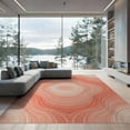thumbnail image 2 of ODIKA 8'x10' Washable Area Rug Peach Salmon Ivory Symmetrical Undulating Motion Gradient Smooth for Living Room, Under Sectional, Family , Durable, Non-Slip, 2 of 7