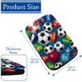 thumbnail image 4 of Football Soft Comfortable Furry Printed Car Armrest Cover Pad 12.5x8.2 Inch, 4 of 6
