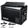 ICECO VL45 ProS 47 Quarts Portable Refrigerator, Multi-directional Lid, Dual USB & DC 12/24V, AC 110-240V, 45L Steel Compact Refrigerator Powered by SECOP, 0℉ to 50℉, Home & Car Use
