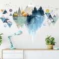 thumbnail image 4 of Pegatinas de pared geométricas nórdicas, pegatinas de pared reflectantes de montaña de bricolaje desmontables, despegables de murales, decoración del hogar de murales, 4 of 5