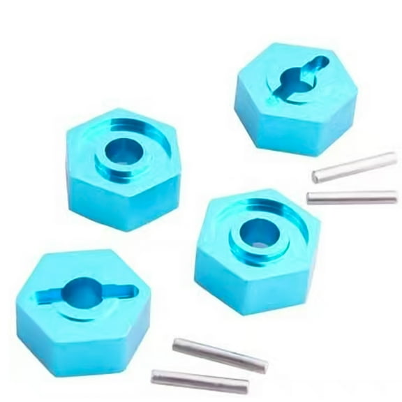 4Pcs 12mm Metal Wheel Hex Hubs With Axle Pins For Traxxas 1/16 E-Revo Slash 4WD Summit VXL RC Car Vehicle