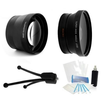 58mm hd 2.0x Converter Lens and Wide Angle Lens for Canon VIXIA HF G20 G30