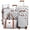 Silvery, variant on Rosamo 6 Piece Hardshell Luggage Set, Lightweight Expandable Suitcases with Spinner Wheels, TSA Lock, Durable ABS Luggage Sets for Travel,Silver