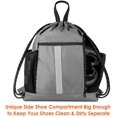 thumbnail image 2 of shiyou-Drawstring Backpack Sports Gym Bag With Shoe Compartment and Two Water Bottle Holder u2026, 2 of 4