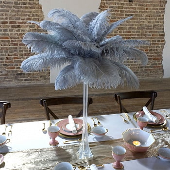 Zucker 24pcs 13 16 Ostrich Feather Centerpiece Set 24 Eiffel
