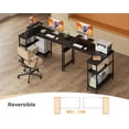 thumbnail image 6 of 40 Inch Small L Shaped Computer Desk with Reversible Storage Shelves, Modern Black, Ideal for Home Office, Gaming, Writing, 6 of 6