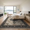 thumbnail image 3 of ODIKA 9'x12' Washable Area Rug Non-Shedding, Easy Care Crisp Edge Flat Tone Background Abstract Geometric Statement for Master Suite, California King, Under Bed, 3 of 7