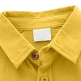 thumbnail image 6 of YDFCWXW Kids Toddler Boys Button Down Long Sleeve Casual Top Toddler Baby Collar Shirts (Yellow, 7-8 Years), 6 of 9