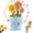 Blue, variant on Cute Ceramic Measuring Spoons Set with Flower Pot Base, 5-Piece Hand-Painted Measuring Spoon Set for Baking & Cooking, Aesthetic Kitchen Gadget, Cute Measuring Cups & Spoons, Gift for Home (Blue)