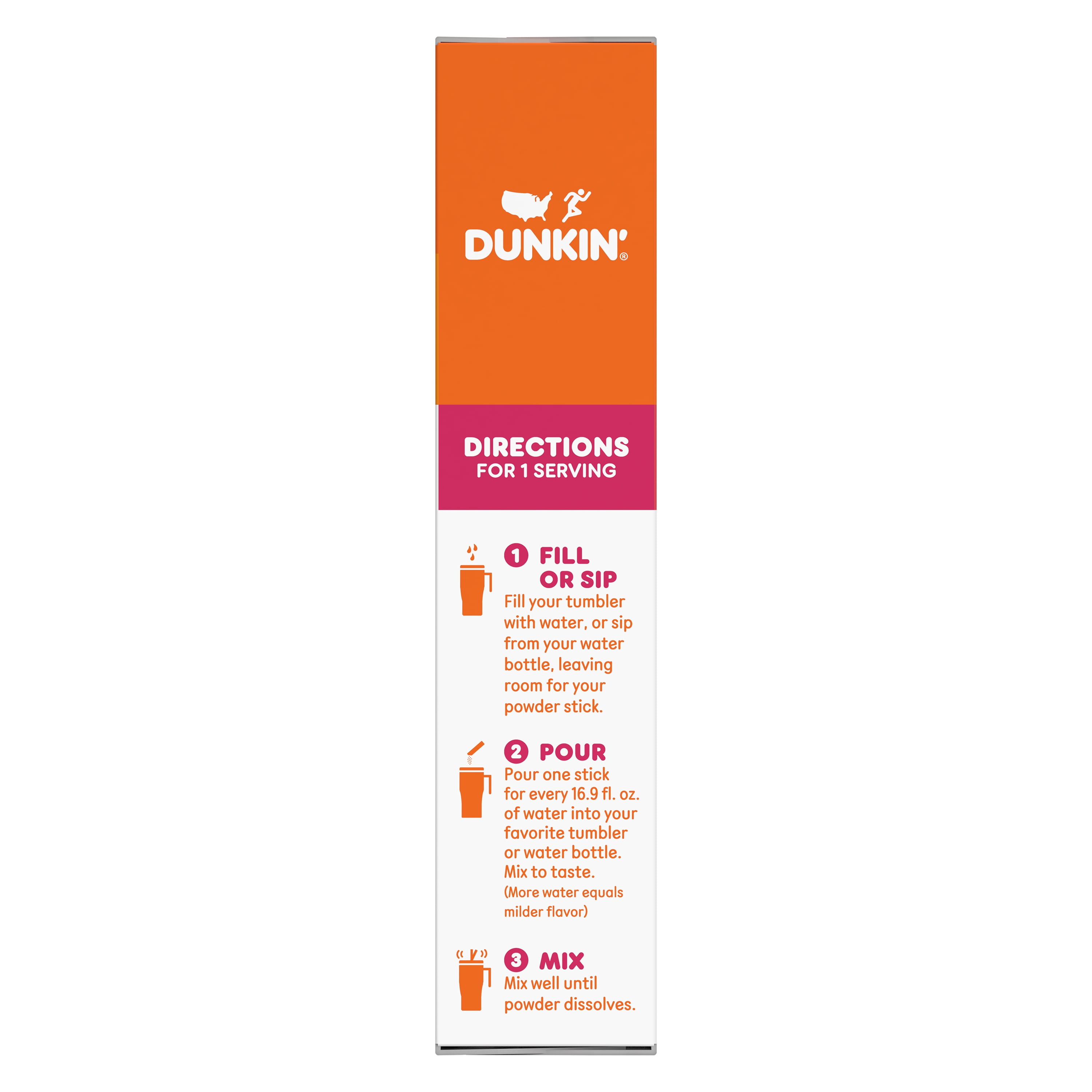Dunkin' Refreshers Mango Pineapple, Singles to Go Powdered Drink Mix, 10 Count Packets