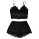 thumbnail image 1 of Pijama Sexy de seda con tirantes para mujer, ropa de dormir de dos piezas, pantalones cortos, Conjunto de pijama de encaje, camisón Sexy, ropa de casa informal de verano, 1 of 4