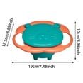 thumbnail image 3 of Clearance Sale! Zjchao Children Rotation Spill Re Sistant Bowl Feeding 360 De Grees Tableware Baby Toddlers Spill Ma Gic Bowl Tableware Practical Home Decor 7.7" X 3.0" X 3.9", 3 of 7