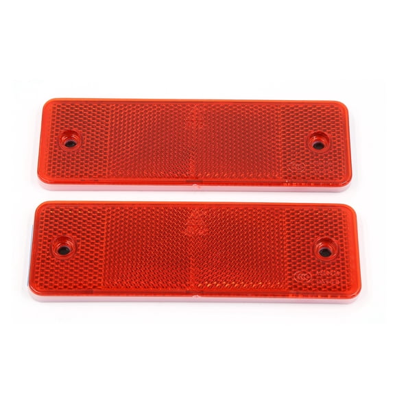 Unique Bargains 2Pcs Red Reflector Reflective Warning Plate Stickers for Car Safety