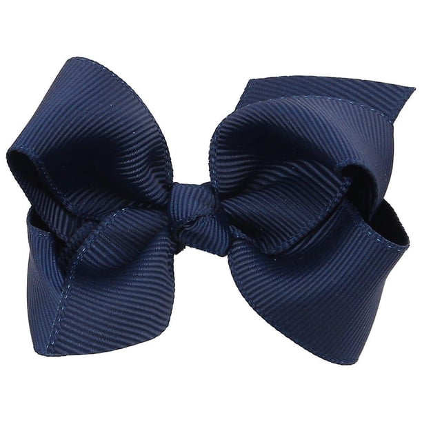 Juego de 10 (azul marino), 3 pulgadas, lazos para el cabello para niñas, pinzas para el cabello para boutique, horquillas para adolescentes y niños pequeños