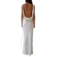 thumbnail image 4 of Fortune Robe Longue Sans Manches à Bretelles Spaghetti pour Femmes Dos Nu Ajustée Robe de Cocktail, 4 of 6