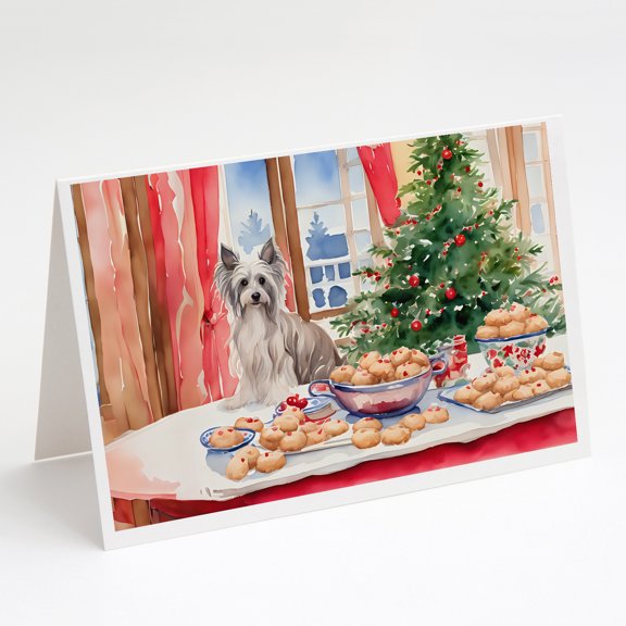 Chinese Crested Christmas Cookies Greeting Cards Pack of 8 7 in x 5 in