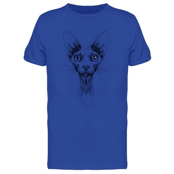 Sphinx Cat Symmetrical Sketch T-Shirt Men -Image by Shutterstock, Male x-Large